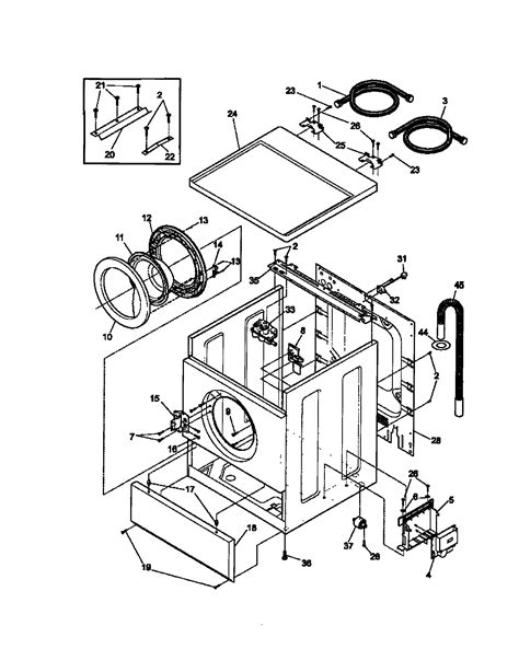 96 Frigidaire FLCG7522AW Gas Stacked 3. . Frigidaire stackable washer dryer parts diagram